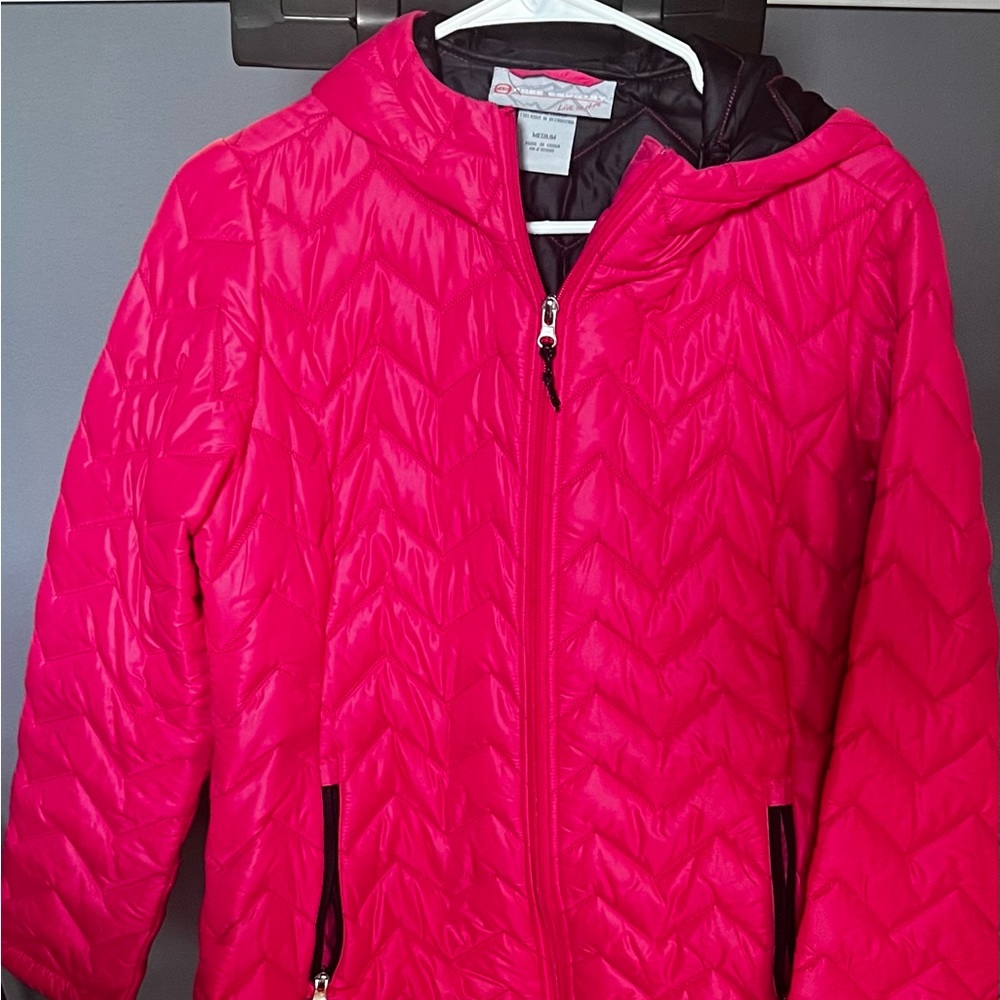 Free Country pink puffer jacket ~ light weight ~ size m